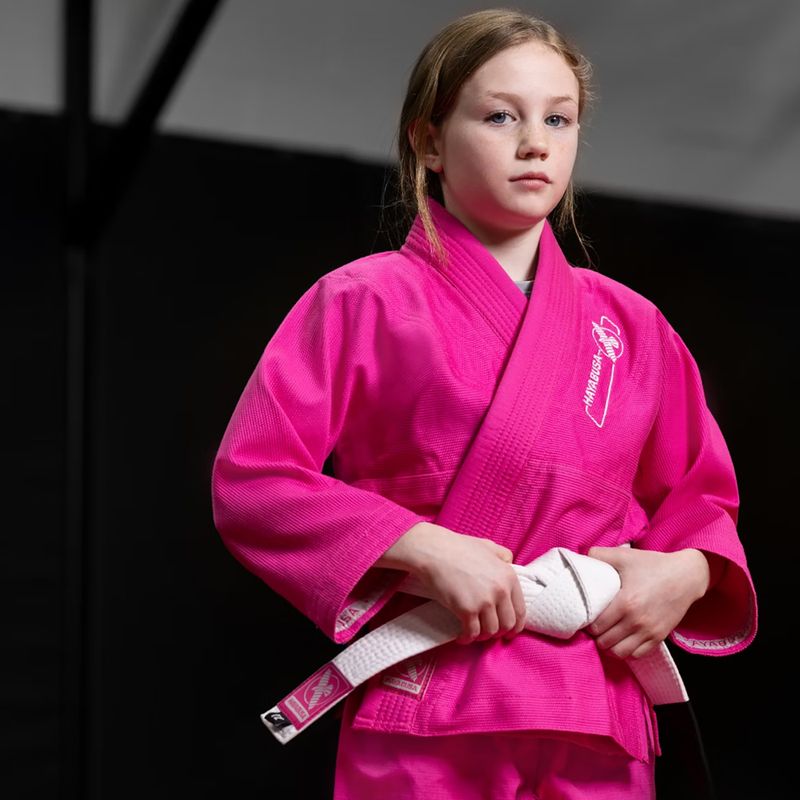 GI für Kinder brasilianischen Jiu-Jitsu Hayabusa Essential rosa 4