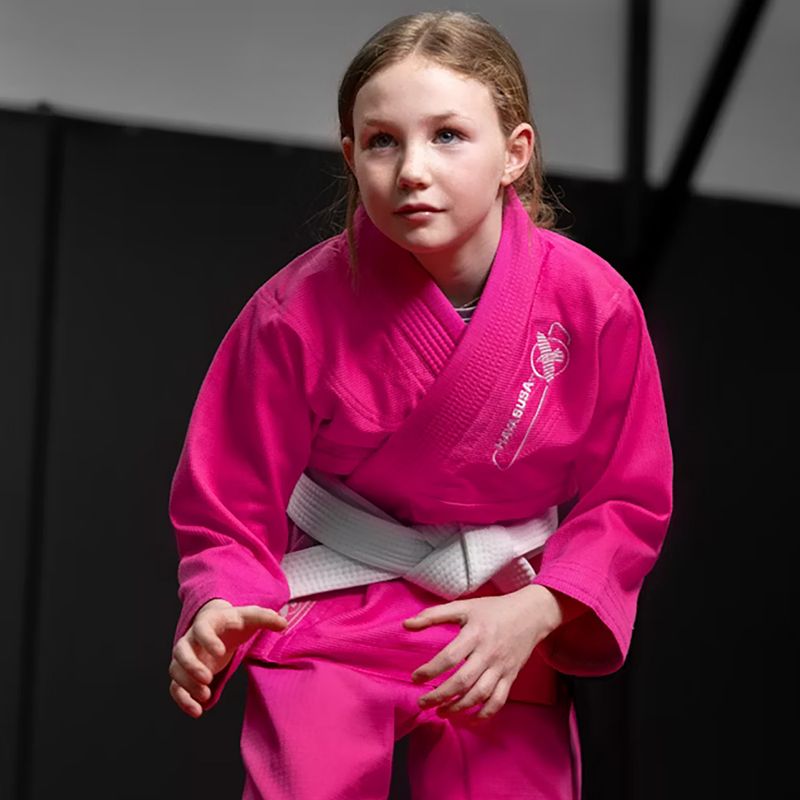 GI für Kinder brasilianischen Jiu-Jitsu Hayabusa Essential rosa 5