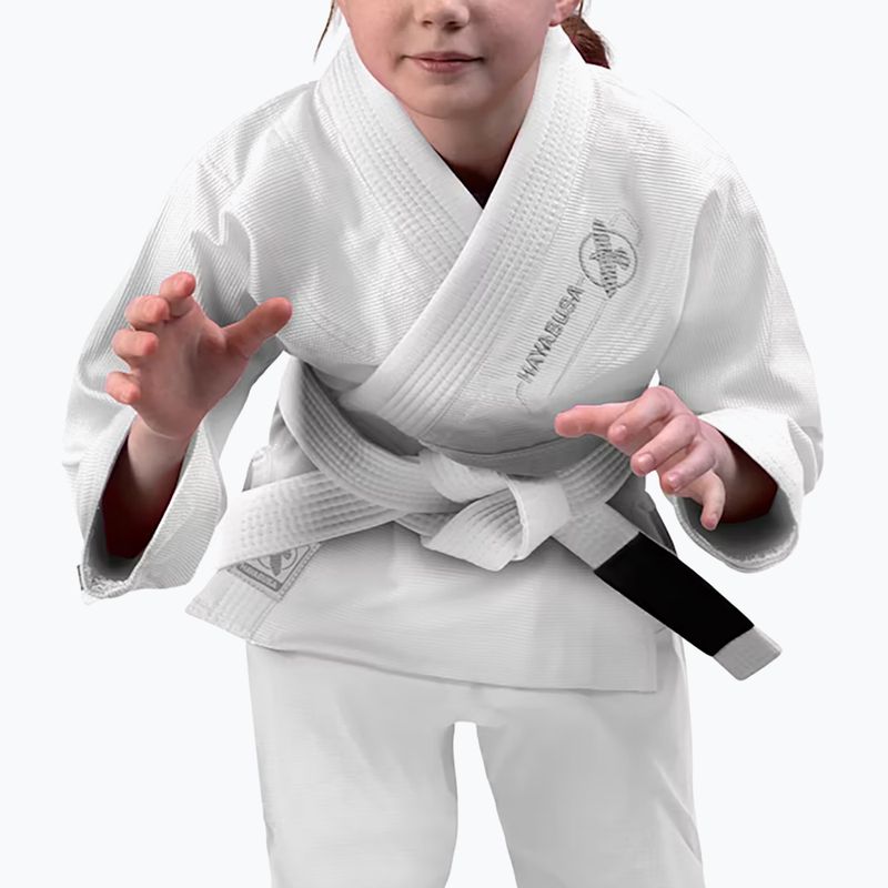 GI für Kinder brasilianischen Jiu-Jitsu Hayabusa Essential weiß 2