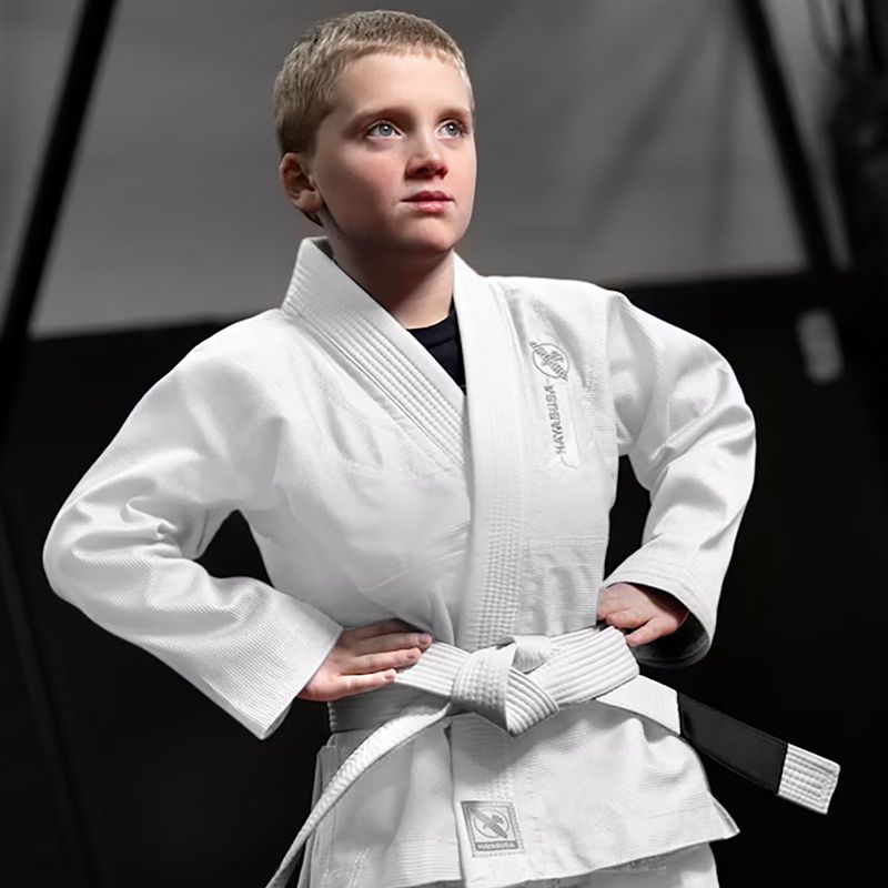 GI für Kinder brasilianischen Jiu-Jitsu Hayabusa Essential weiß 4