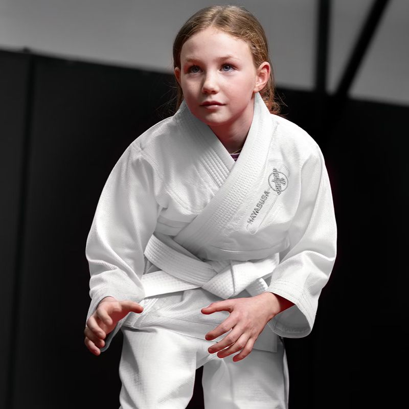 GI für Kinder brasilianischen Jiu-Jitsu Hayabusa Essential weiß 5