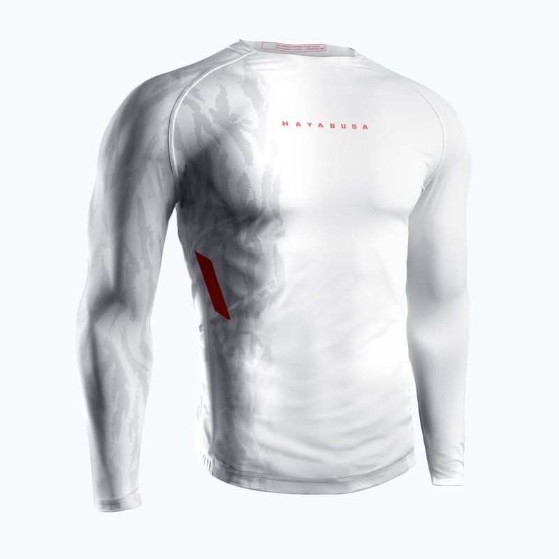Rashguard Longsleeve Herren Hayabusa Apex Rash Guard white/coral