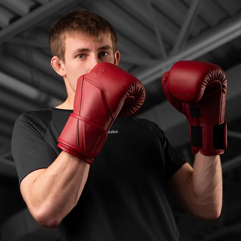 Boxhandschuhe Hayabusa E1 Leather red 6
