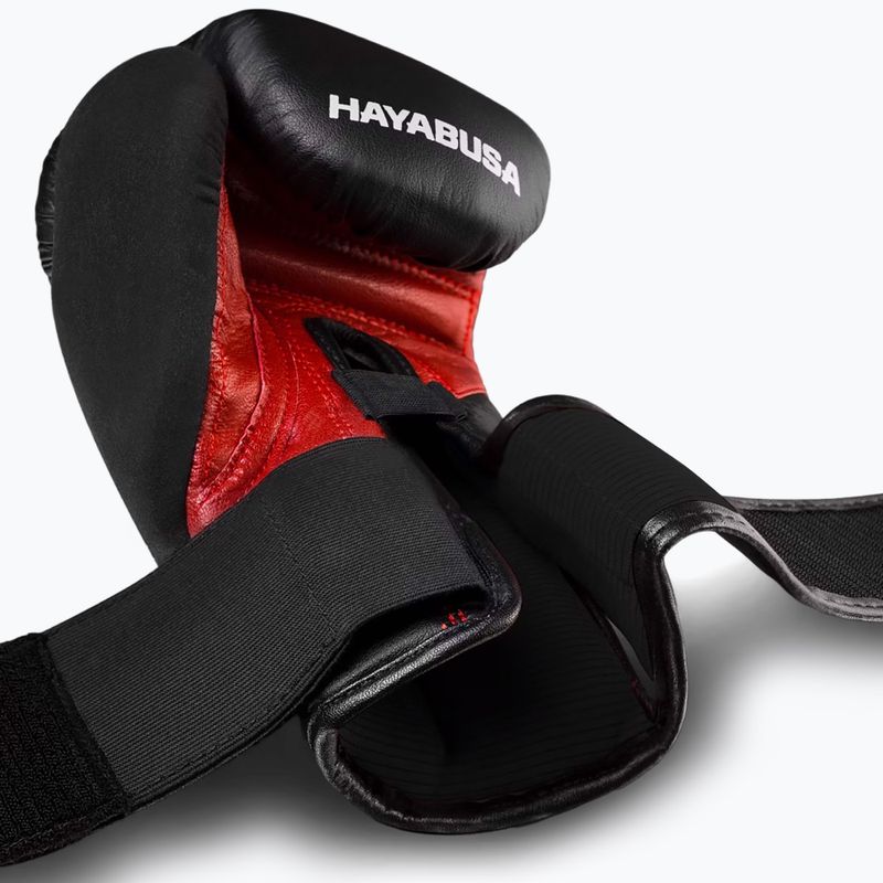 Hayabusa T3 schwarz/rot Boxhandschuhe 7