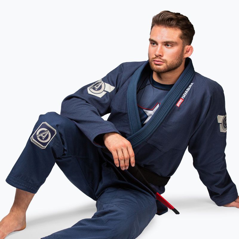 GI für brasilianisches Jiu-Jitsu Hayabusa Marvels Captain America blau 3