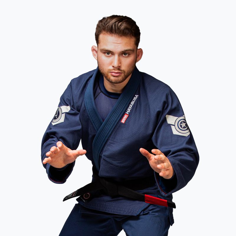 GI für brasilianisches Jiu-Jitsu Hayabusa Marvels Captain America blau 6