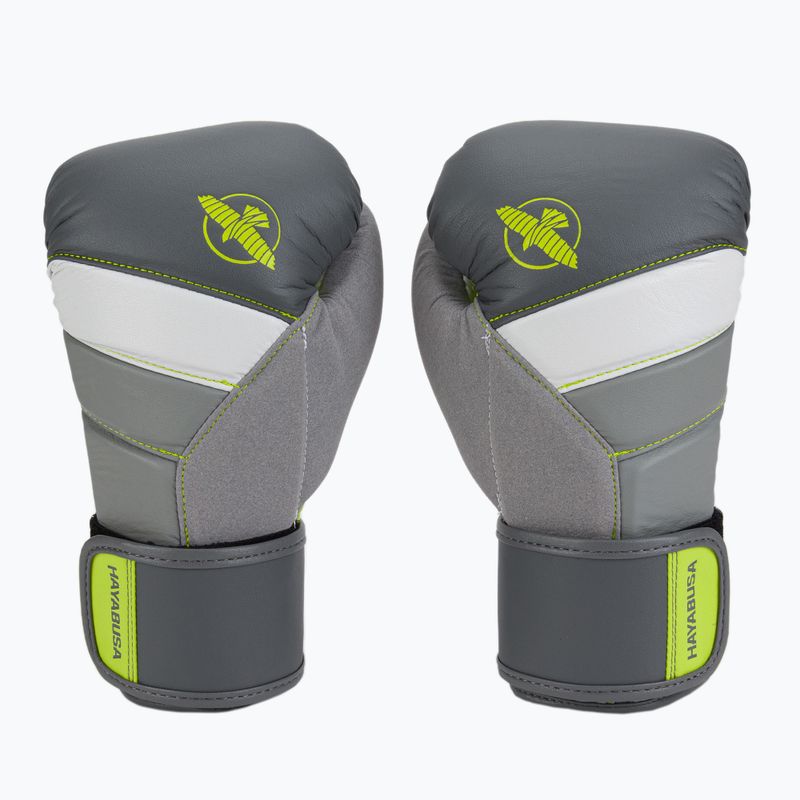 Hayabusa T3 grau-gelbe Boxhandschuhe T314G