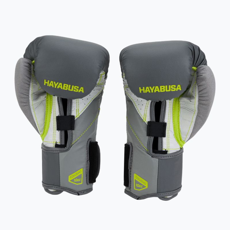 Hayabusa T3 grau-gelbe Boxhandschuhe T314G 2