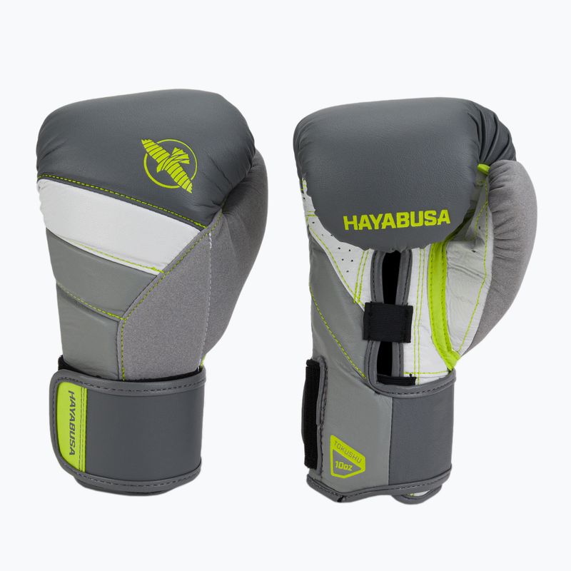 Hayabusa T3 grau-gelbe Boxhandschuhe T314G 3