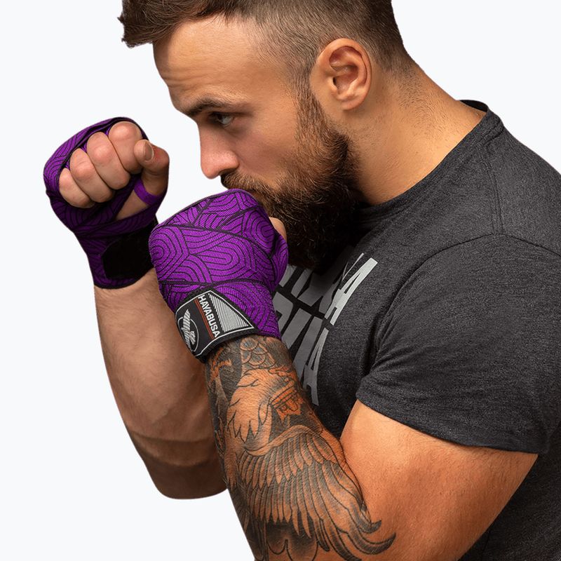 Hayabusa Perfect Stretch Gedruckt 450 cm lila Lotus Boxbandagen 5