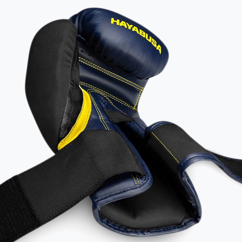 Hayabusa T3 navy/gelbe Boxhandschuhe 3