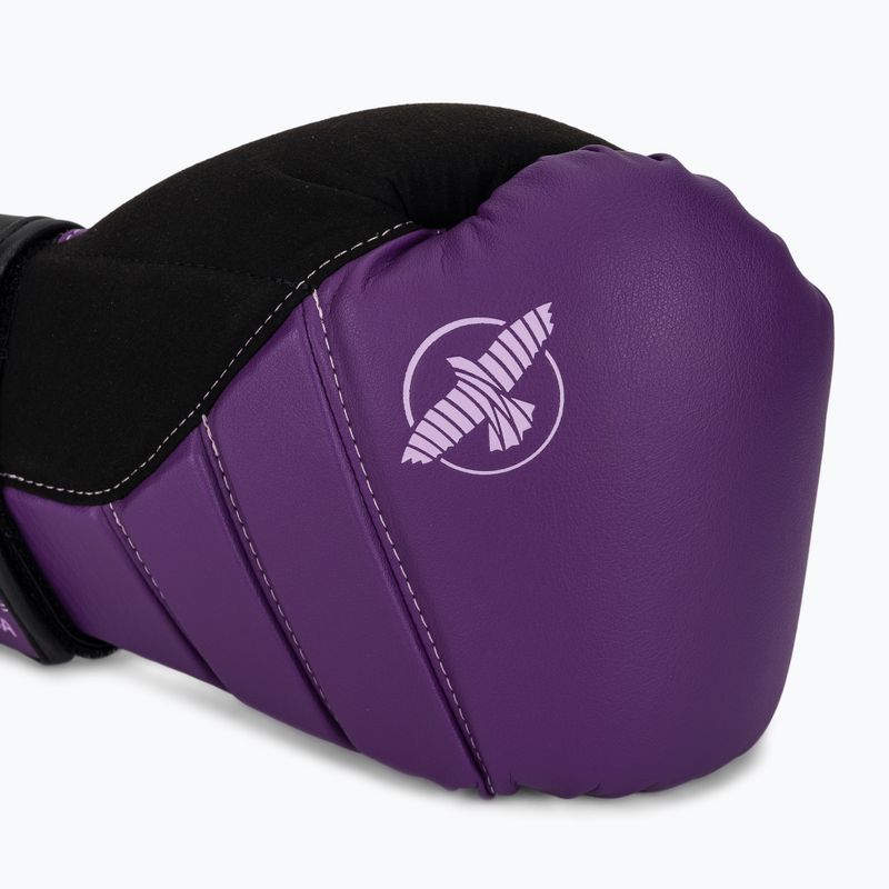 Hayabusa T3 lila/schwarze Boxhandschuhe 5