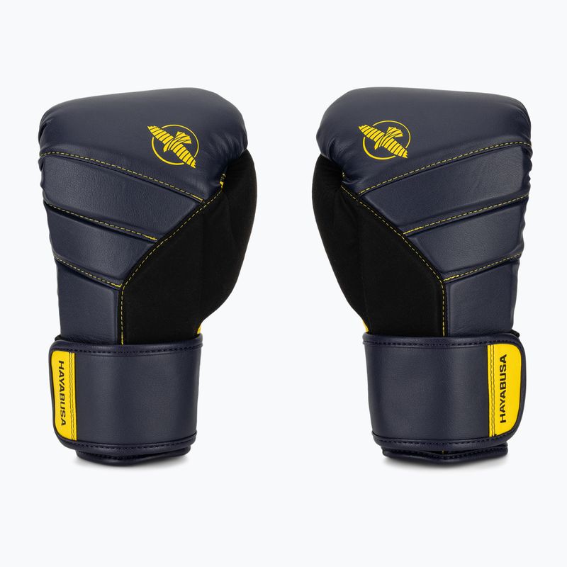 Hayabusa T3 navy/gelbe Boxhandschuhe 2