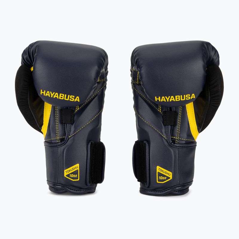 Hayabusa T3 navy/gelbe Boxhandschuhe 3