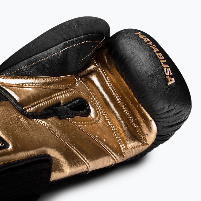 Hayabusa T3 schwarz/goldene Boxhandschuhe 7