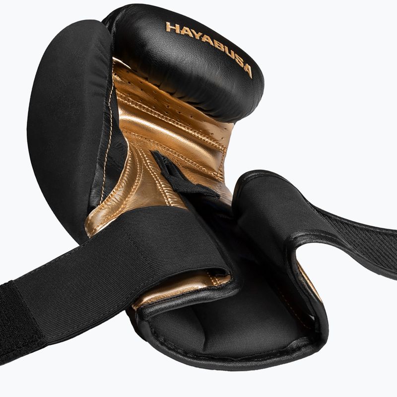 Hayabusa T3 schwarz/goldene Boxhandschuhe 10