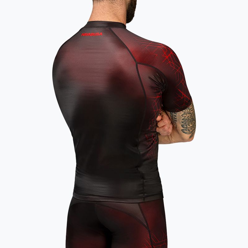 Herren Hayabusa Geo Rashguard Shortsleeve rot 2