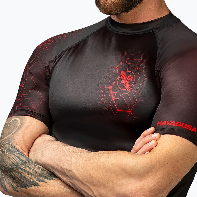 Herren Hayabusa Geo Rashguard Shortsleeve rot 3