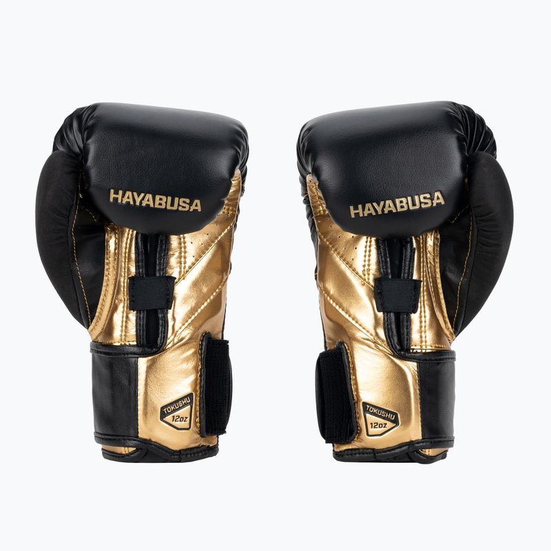 Hayabusa T3 schwarz/goldene Boxhandschuhe 2