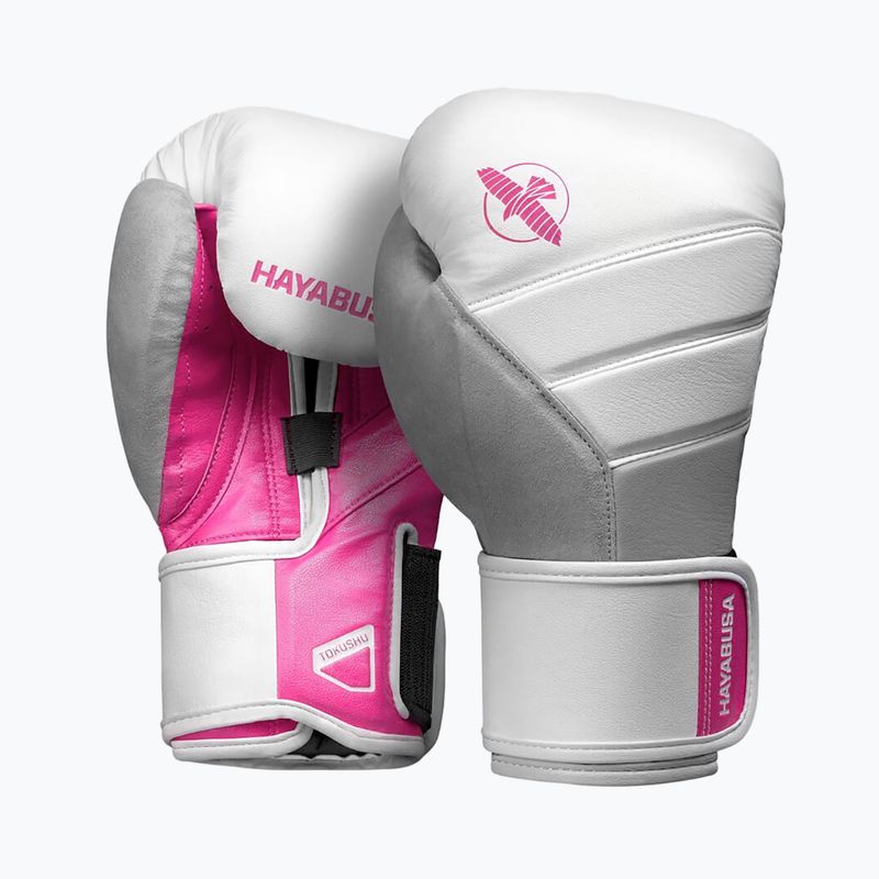 Hayabusa T3 Boxhandschuhe weiß und rosa T314G 7