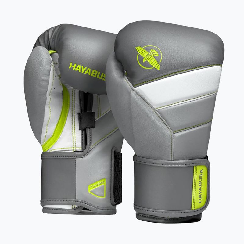 Hayabusa T3 grau-gelbe Boxhandschuhe T314G 7