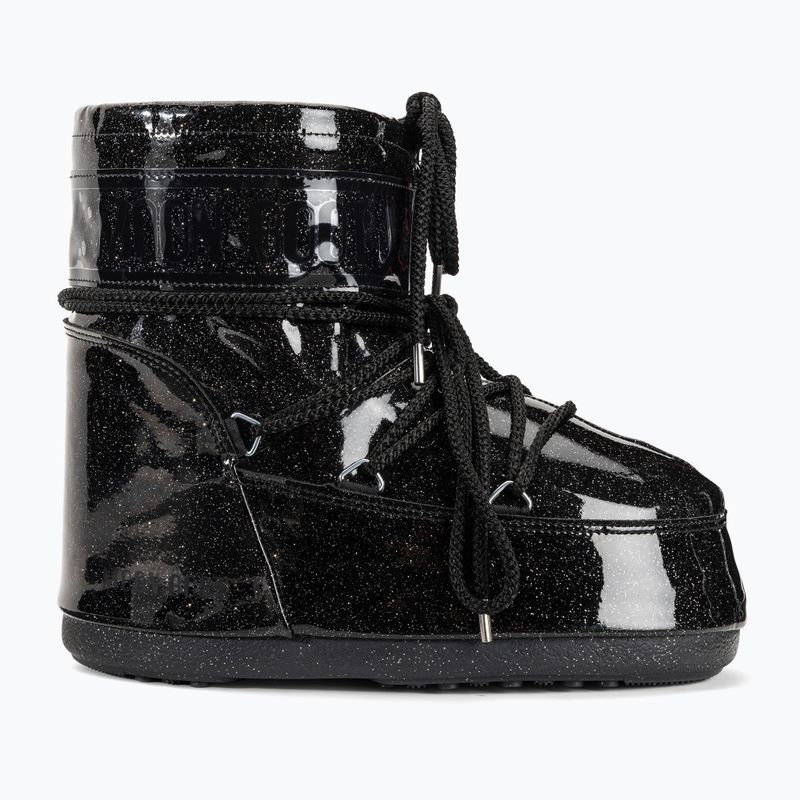 Women's Moon Boot Icon Low Glitter schwarz Schneestiefel 2