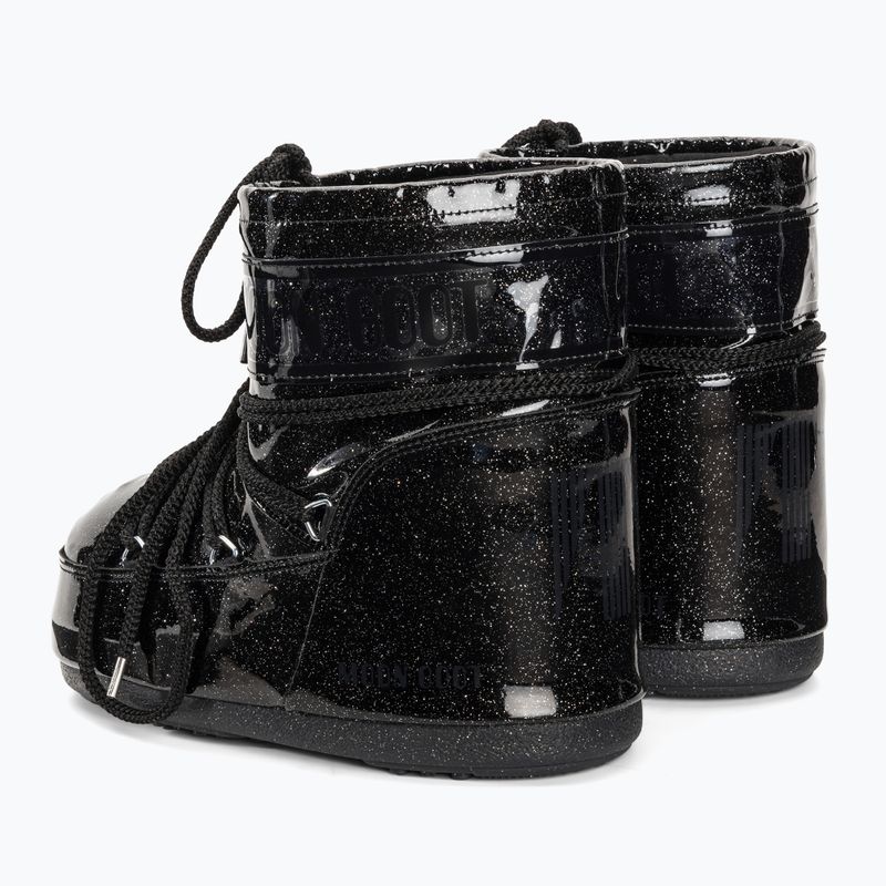Women's Moon Boot Icon Low Glitter schwarz Schneestiefel 3