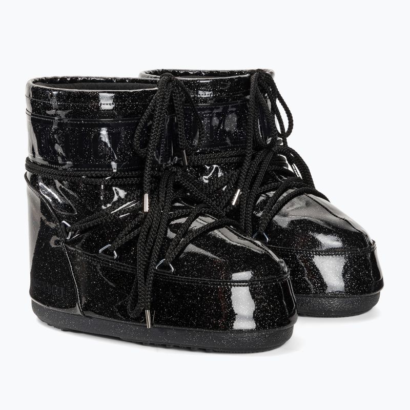 Women's Moon Boot Icon Low Glitter schwarz Schneestiefel 4