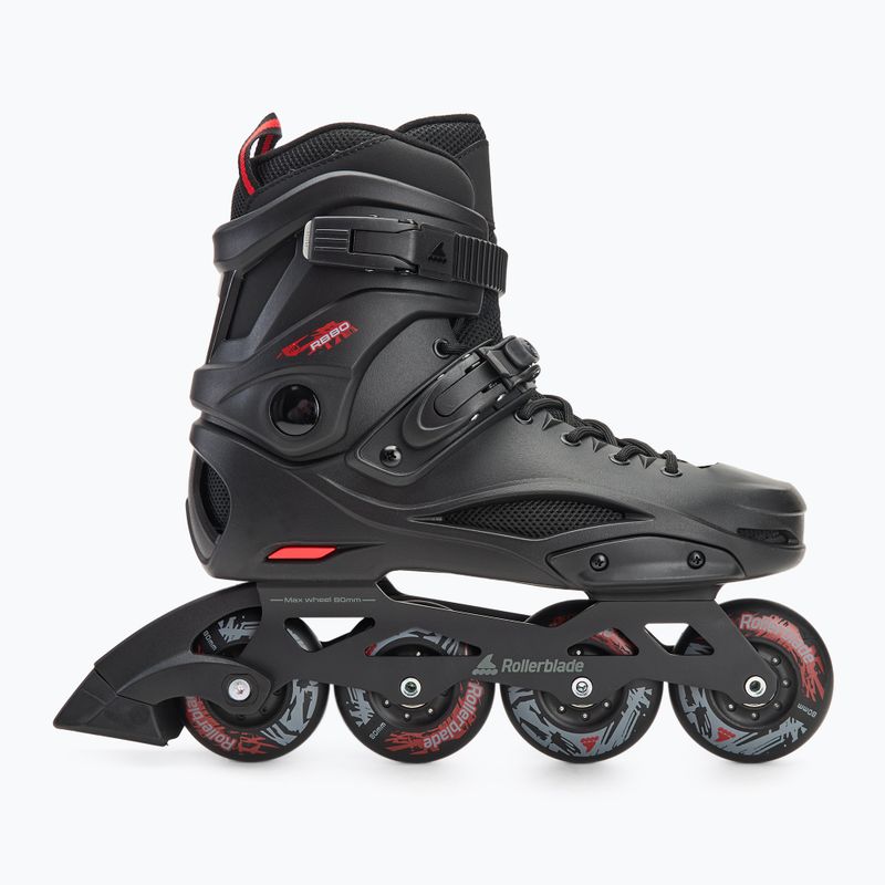 Herren Rollerblade RB 80 schwarz/rot Rollschuhe 2