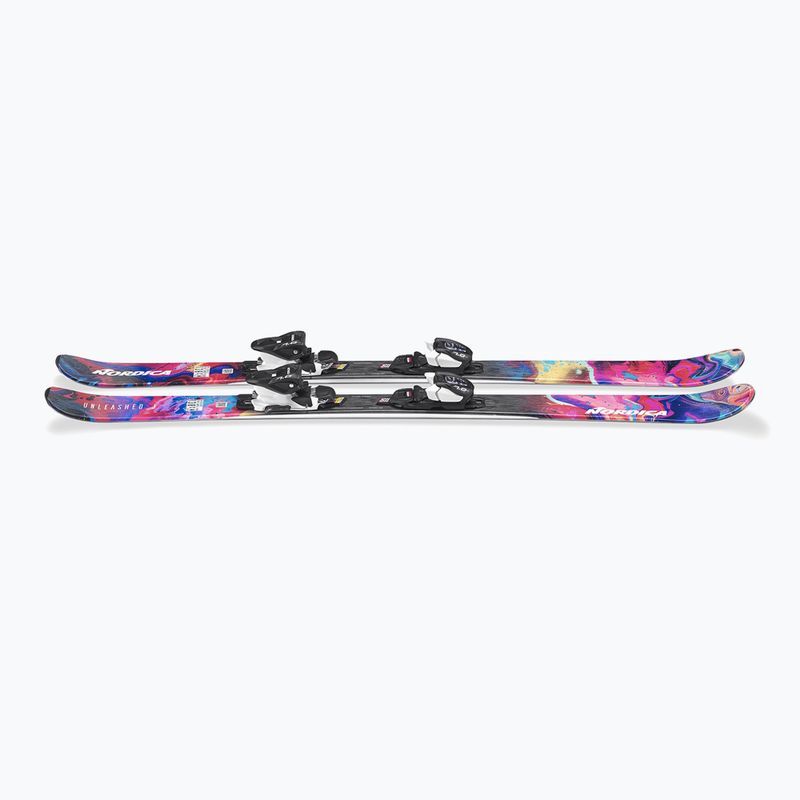 Kinder-Alpinski mit Bindung Nordica Unleashed JR + J7.0 FDT rainbow 5