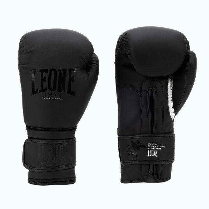 Leone 1947 Black&White Boxhandschuhe schwarz GN059