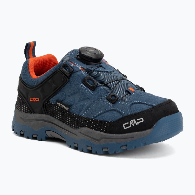 Kinder-Trekkingschuhe CMP Kiruna Low FitGo Waterproof bluestone/arancio