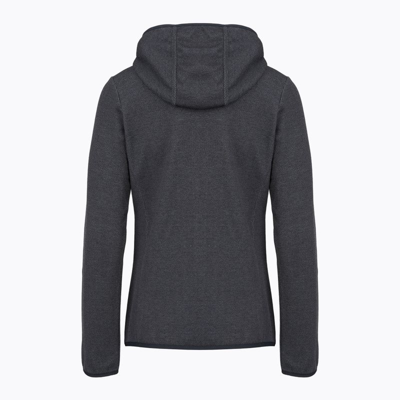 Damen-Trekkingpullover CMP 34H6376 Fix Hood black/cement 2
