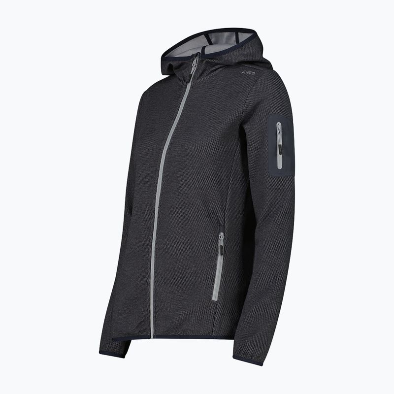 Damen-Trekkingpullover CMP 34H6376 Fix Hood black/cement 3