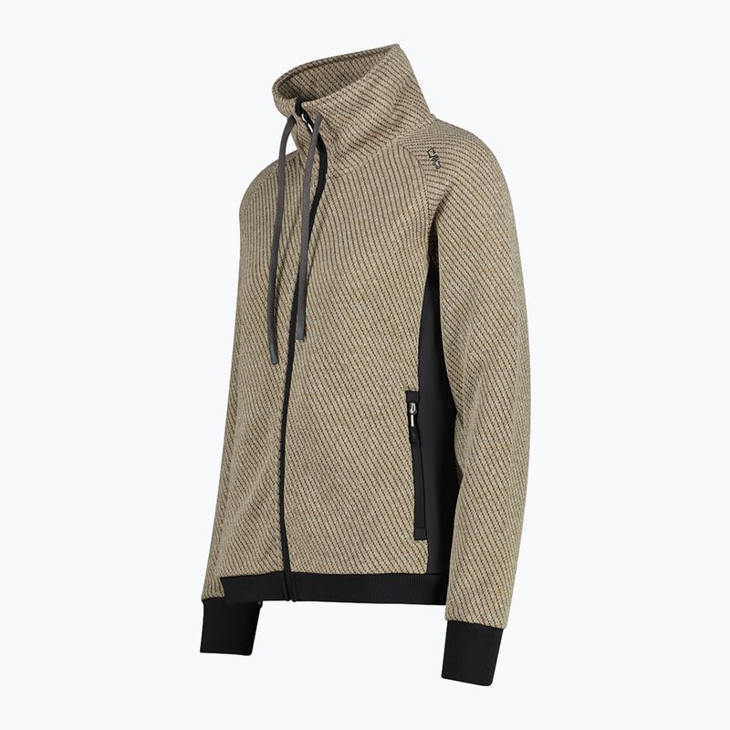 Hoodie Sweatshirt Damen CMP 35H1646 Jacquard Knitted vaniglia 3