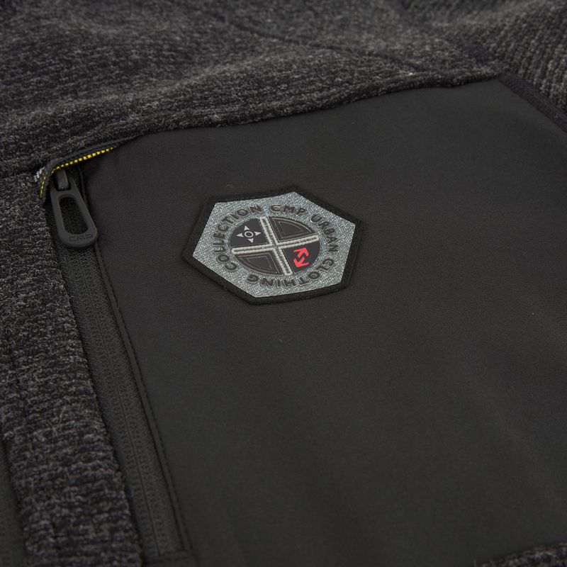 Fleece Hoodie Sweatshirt Herren CMP 35H3907 Melange Knitted antracite melange 4