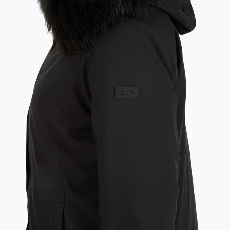 Gefütterte Jacke Damen CMP 35K3626F Zip Hood Synthetic Fur nero 3
