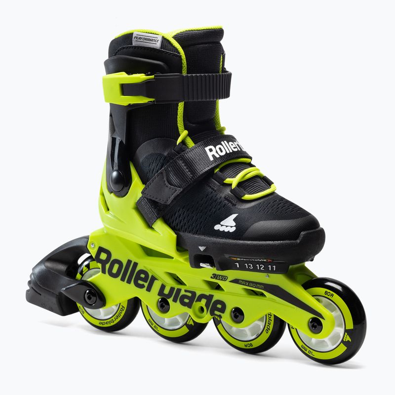 Rollerblade Microblade Kinder Rollschuhe schwarz und gelb 7101700215
