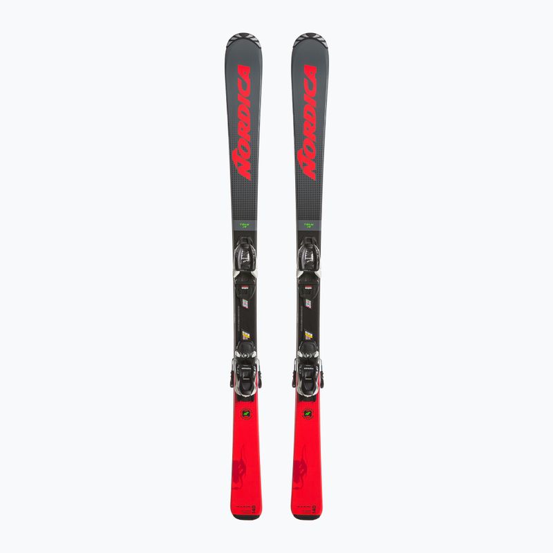 Kinder-Abfahrtsski Nordica Team J R + J7.0 FDT grau/rot