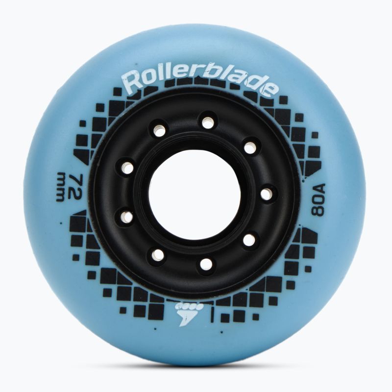 Rollerblade Apex XC 72 mm/80A Rollerblade Rollen 4 Stück hellblau
