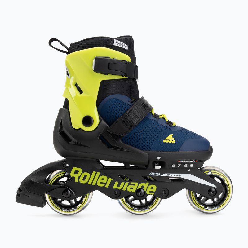 Kinder-Inlineskates Rollerblade Microblade 3WD Jr blue royal/lime 2