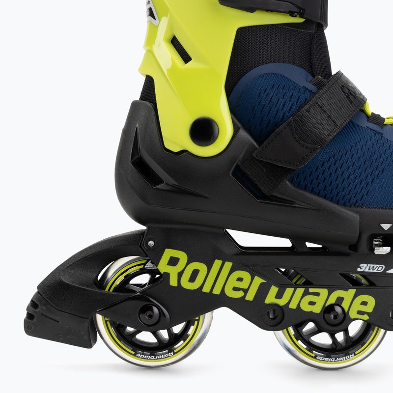 Kinder-Inlineskates Rollerblade Microblade 3WD Jr blue royal/lime 6