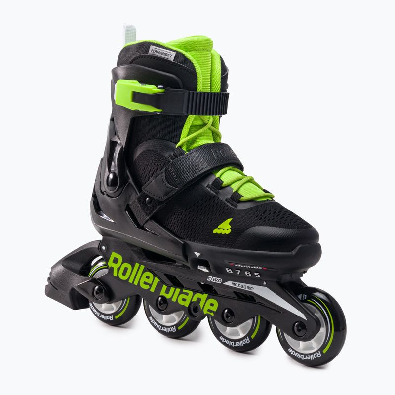 Rollerblade Microblade Kinder Rollschuhe schwarz/grün 07221900 T83