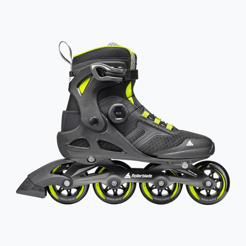 Herren Rollerblade Macroblade 84 BOA Rollerskates schwarz/grün 07370600 9
