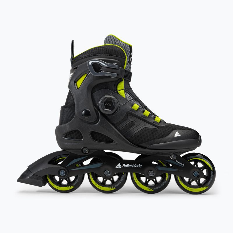 Herren Rollerblade Macroblade 84 BOA Rollerskates schwarz/grün 07370600 2