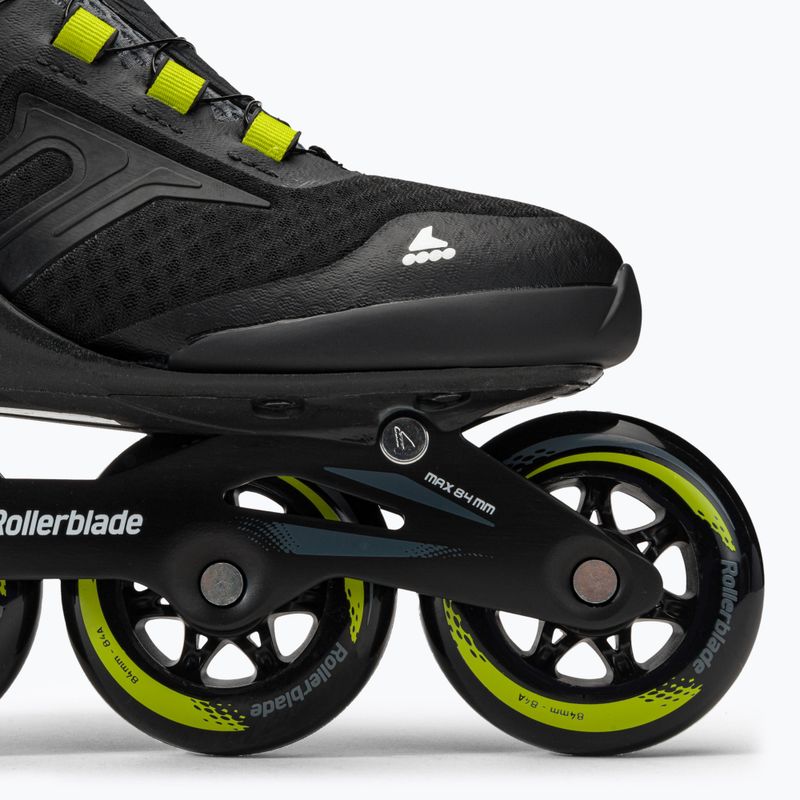 Herren Rollerblade Macroblade 84 BOA Rollerskates schwarz/grün 07370600 6