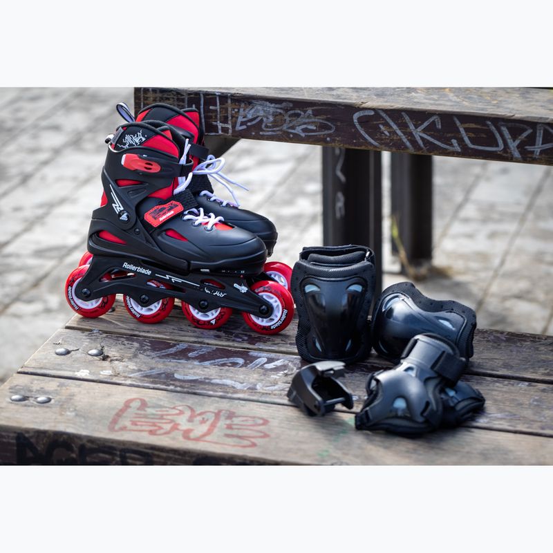 Kinder-Inlineskates mit Schützern Rollerblade Fury Combo Jr black/red 2