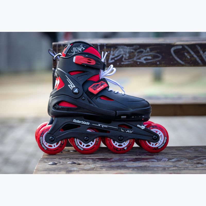 Kinder-Inlineskates mit Schützern Rollerblade Fury Combo Jr black/red 4