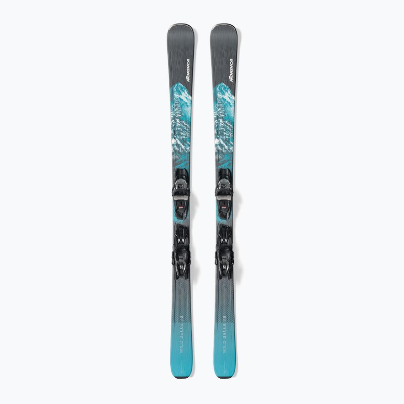 Damen Ski Alpin Nordica Wild Belle 74 + Bindungen TP2COMP10 FDT anthrazit/aqua