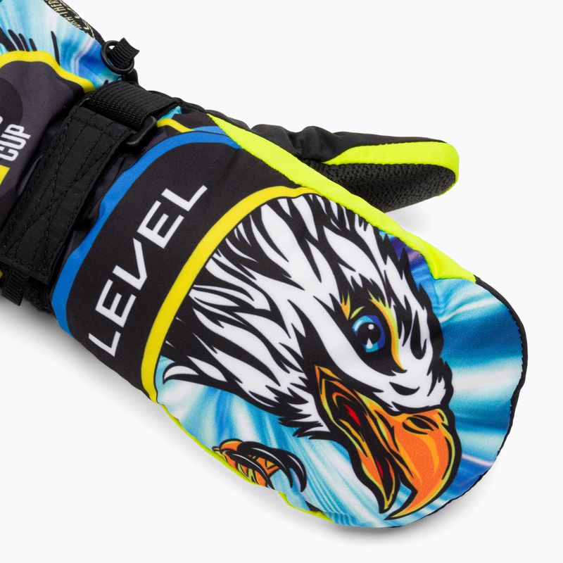Skihandschuhe Kinder Level Junior Mitt yellow/blue 5
